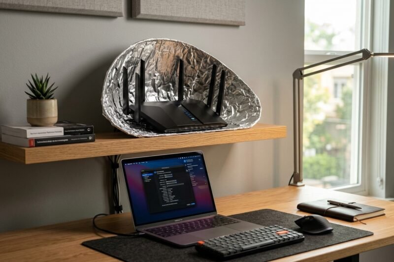 Aluminum Foil Under Wi-Fi Router: What It Does and Why Professionals Suggest It