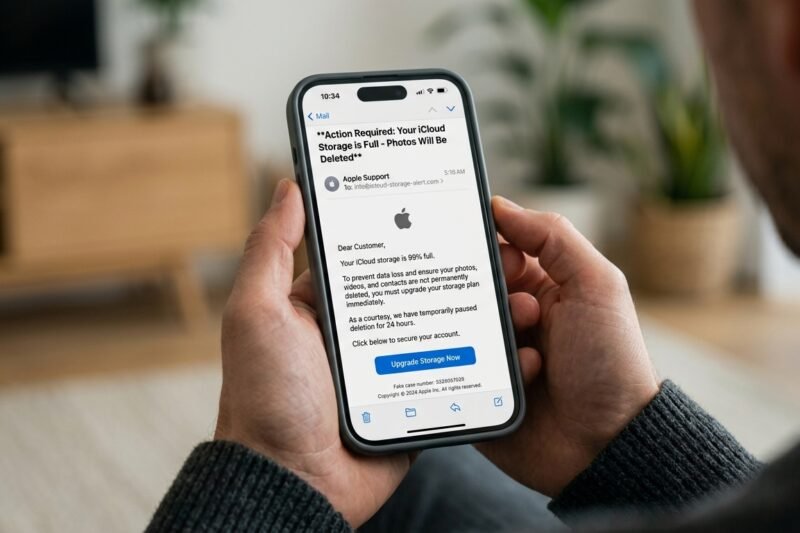 Apple Users Were Alerted to a “Nasty” iCloud Storage Scam, Saying, “Your Photos Will Be Deleted”