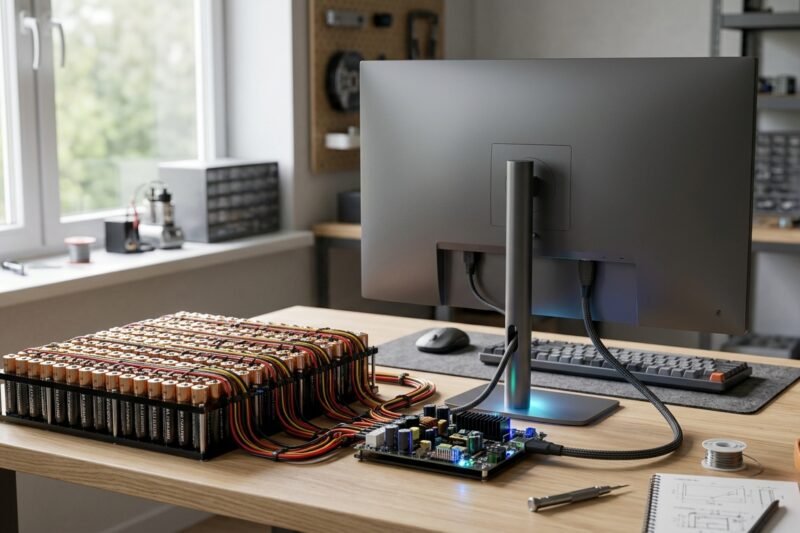This YouTuber Found the Answer: How Many AA Batteries Does It Need to Power a PC?